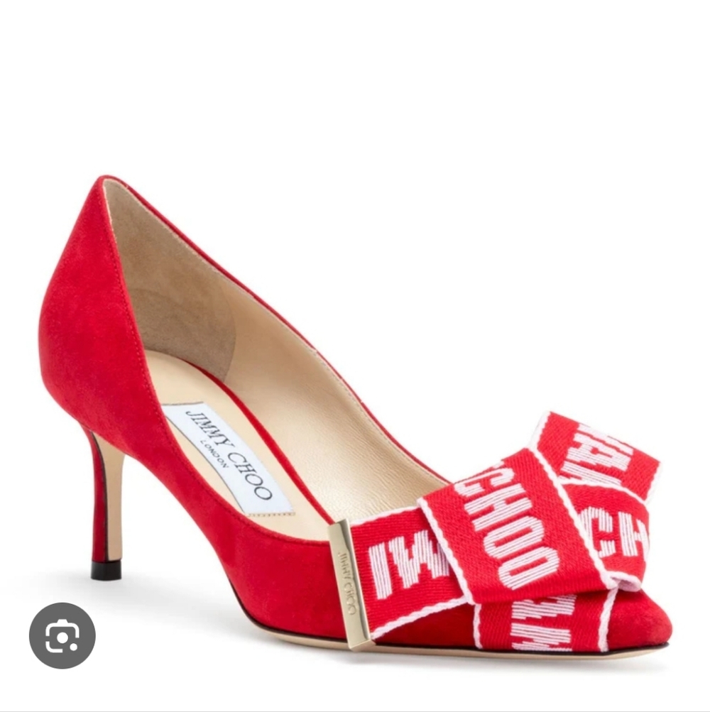 Jimmy Choo Red Bow Pumps